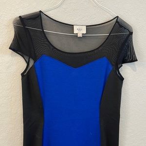 Black and blue dress